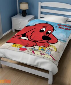 Happy Clifford's Puppy Days Emily Elizabeth Beach Blanket Fleece Customized Blanket - Image 3
