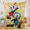 Happy Cuphead and Mugman Crazy Cup Blanket Fleece Customized Blanket