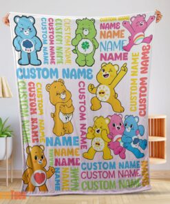 Happy Cute Care Bears & Friends Blanket Fleece Customized Blanket