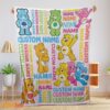Happy Cute Care Bears & Friends Blanket Fleece Customized Blanket