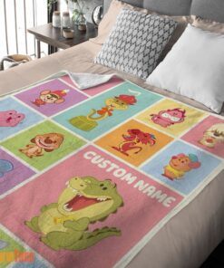 Happy Cute Chibi Animals Blanket Fleece Customized Blanket - Image 2