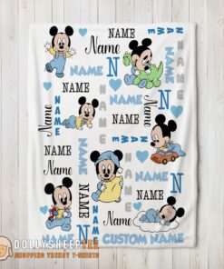 Happy Cute Disney Baby Mickey’s Dreamland Blanket Fleece Customized Blanket