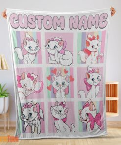 Happy Cute Disney Cartoon The Aristocats Marie Blanket Fleece Customized Blanket