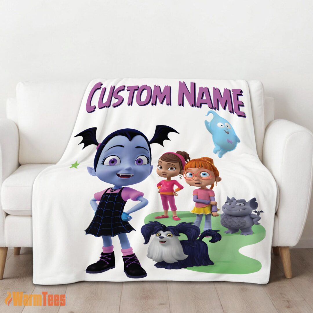 happy-cute-vampirina-friends-blanket-fleece-customized-blanket-mk-01 Happy Cute Vampirina & Friends Blanket Fleece Customized Blanket - Image 2