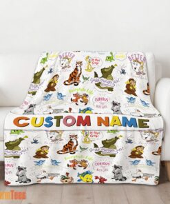 Happy Disney Animal Characters Collage Blanket Fleece Customized Blanket - Image 2