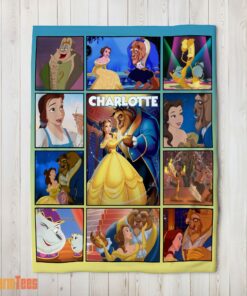 Happy Disney Beauty And The Beast Mystery To Love Collage Blanket Fleece Customized Blanket