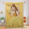 Happy Disney Belle Princess Blanket Fleece Customized Blanket