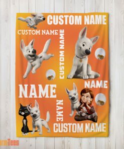 Happy Disney Bolt And Penny Blanket Fleece Customized Blanket