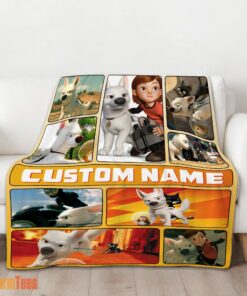 Happy Disney Bolt Cartoon Bolt And Penny Blanket Fleece Customized Blanket - Image 2