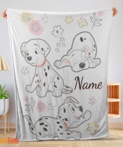 Happy Disney Cartoon 101 Dalmatians Cute Blanket Fleece Customized Blanket