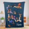 Happy Disney Cartoon All Cats Character Blanket Fleece Customized Blanket