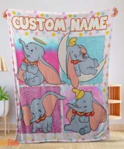 Happy Disney Cartoon Baby Girl Elephant Dumbo Velveteen Cute Blanket Fleece Customized Blanket