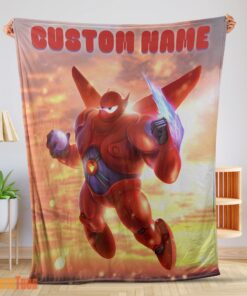 Happy Disney Cartoon Big Hero 6 Red Baymax Blanket