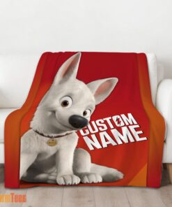 Happy Disney Cartoon Bolt Blanket Fleece Customized Blanket - Image 2