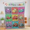 Happy Disney Cartoon Cars With All Friends Blanket Fleece Customized Blanket