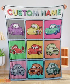 Happy Disney Cartoon Cars With All Friends Blanket Fleece Customized Blanket