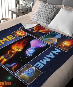 Happy Disney Cartoon Elemental Blanket Fleece Customized Blanket - Image 2