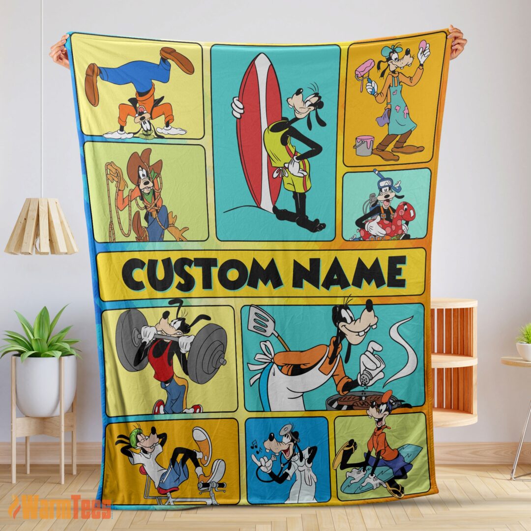 happy-disney-cartoon-goofy-with-friends-blanket-fleece-customized-blanket-mk-01-1 Happy Disney Cartoon Goofy With Friends Blanket Fleece Customized Blanket
