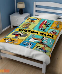 Happy Disney Cartoon Goofy With Friends Blanket Fleece Customized Blanket - Image 3
