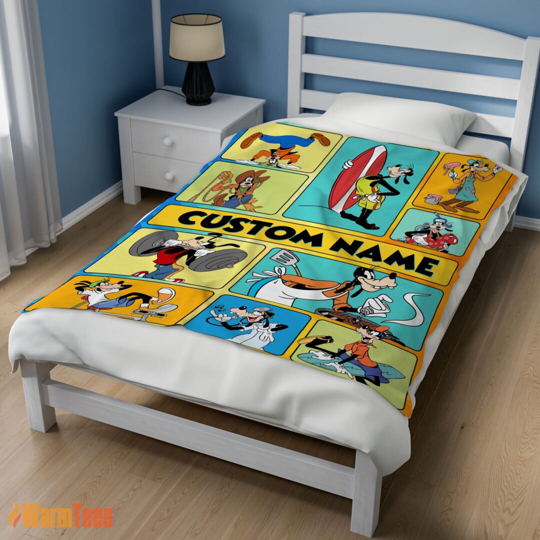 happy-disney-cartoon-goofy-with-friends-blanket-fleece-customized-blanket-mk-02 Happy Disney Cartoon Goofy With Friends Blanket Fleece Customized Blanket - Image 3