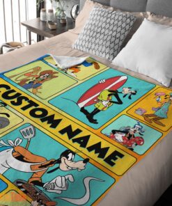 Happy Disney Cartoon Goofy With Friends Blanket Fleece Customized Blanket - Image 2