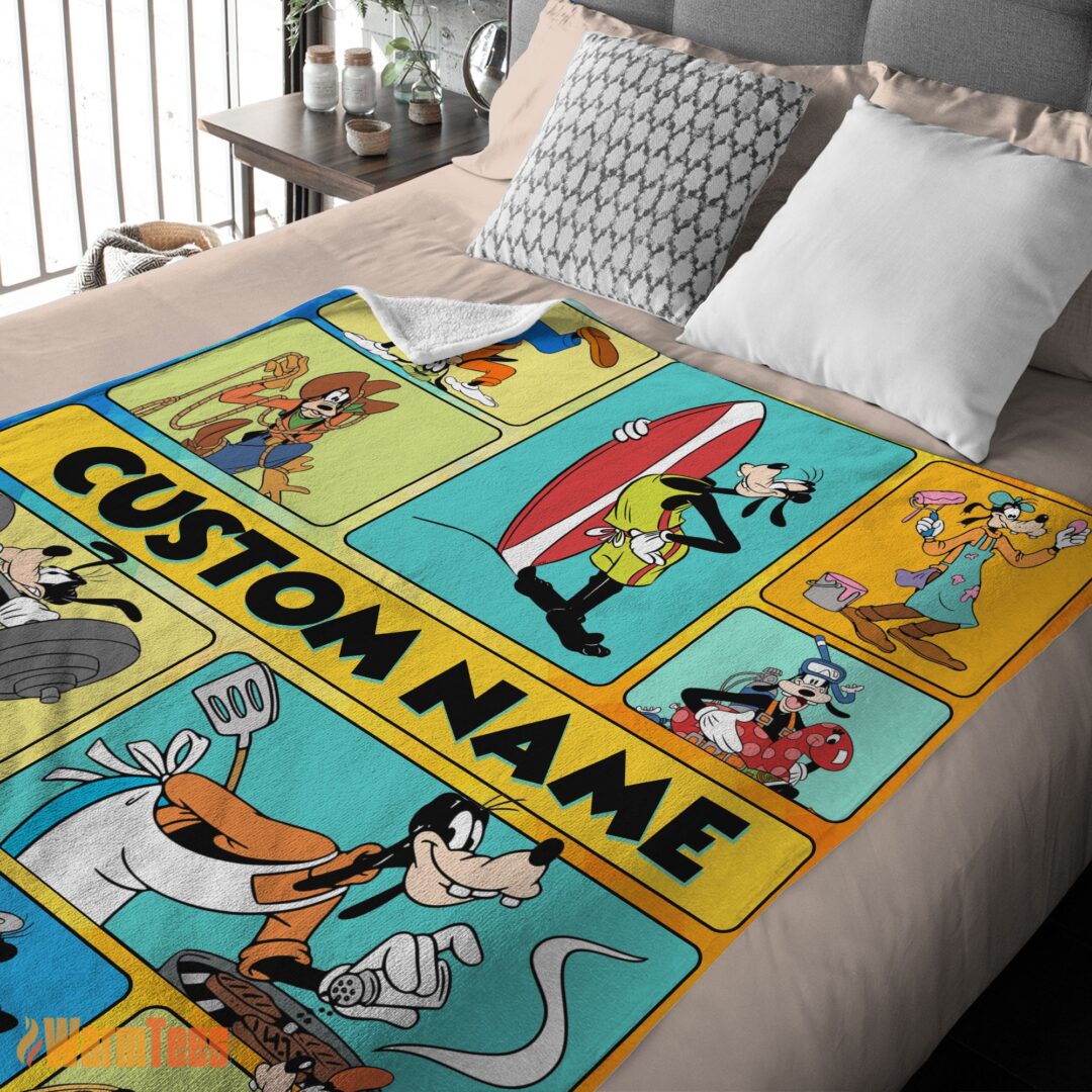 happy-disney-cartoon-goofy-with-friends-blanket-fleece-customized-blanket-mk-03 Happy Disney Cartoon Goofy With Friends Blanket Fleece Customized Blanket - Image 2