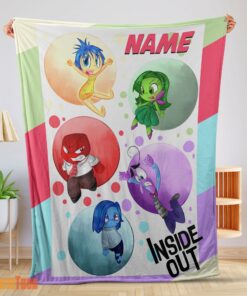 Happy Disney Cartoon Inside Out Blanket Fleece Customized Blanket