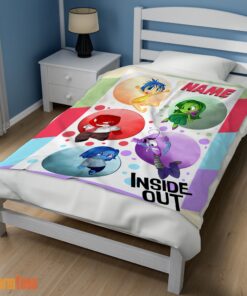 Happy Disney Cartoon Inside Out Blanket Fleece Customized Blanket - Image 3