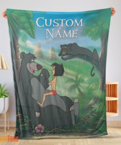 Happy Disney Cartoon JungleBook Tapestry Blanket Fleece Customized Blanket