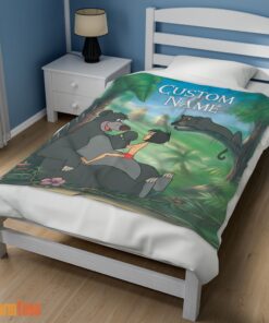 Happy Disney Cartoon JungleBook Tapestry Blanket Fleece Customized Blanket - Image 3