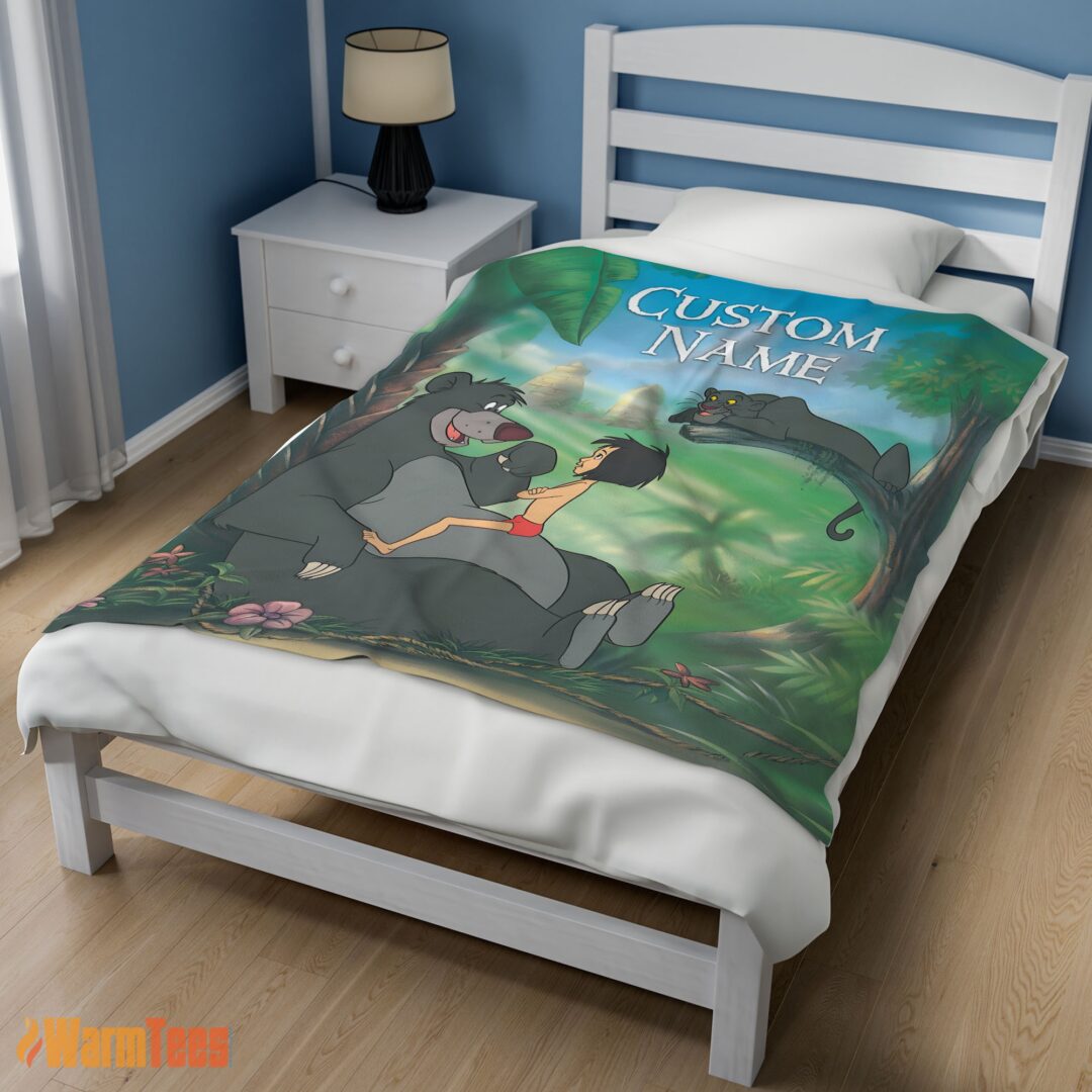 happy-disney-cartoon-junglebook-tapestry-blanket-fleece-customized-blanket-mk-02 Happy Disney Cartoon JungleBook Tapestry Blanket Fleece Customized Blanket - Image 3