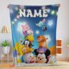 Happy Disney Cartoon Mickey and Friends Cute Blanket Fleece Customized Blanket