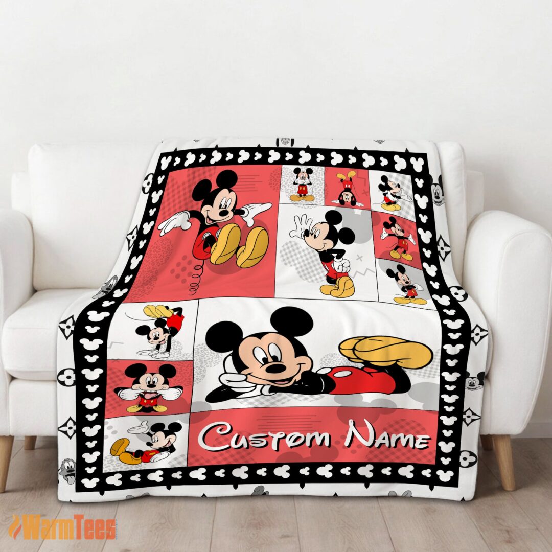happy-disney-cartoon-mickey-mouse-blanket-fleece-customized-blanket-mk-01 Happy Disney Cartoon Mickey Mouse Blanket Fleece Customized Blanket - Image 2