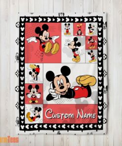 Happy Disney Cartoon Mickey Mouse Blanket Fleece Customized Blanket