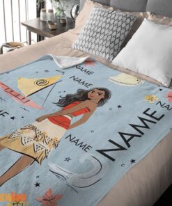 Happy Disney Cartoon Moana Maui Blanket Fleece Customized Blanket - Image 2