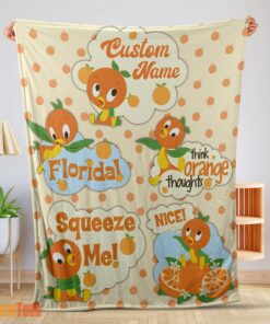 Happy Disney Cartoon Orange Bird Cute Blanket Fleece Customized Blanket