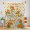 Happy Disney Cartoon Orange Bird Cute Blanket Fleece Customized Blanket