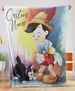 Happy Disney Cartoon Pinocchio Blanket Fleece Customized Blanket