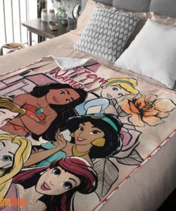 Happy Disney Cartoon Princess Characters Blanket Fleece Customized Blanket - Image 2