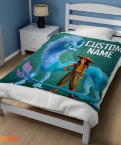 Happy Disney Cartoon Retro Raya And The Last Dragon Blanket Fleece Customized Blanket - Image 3