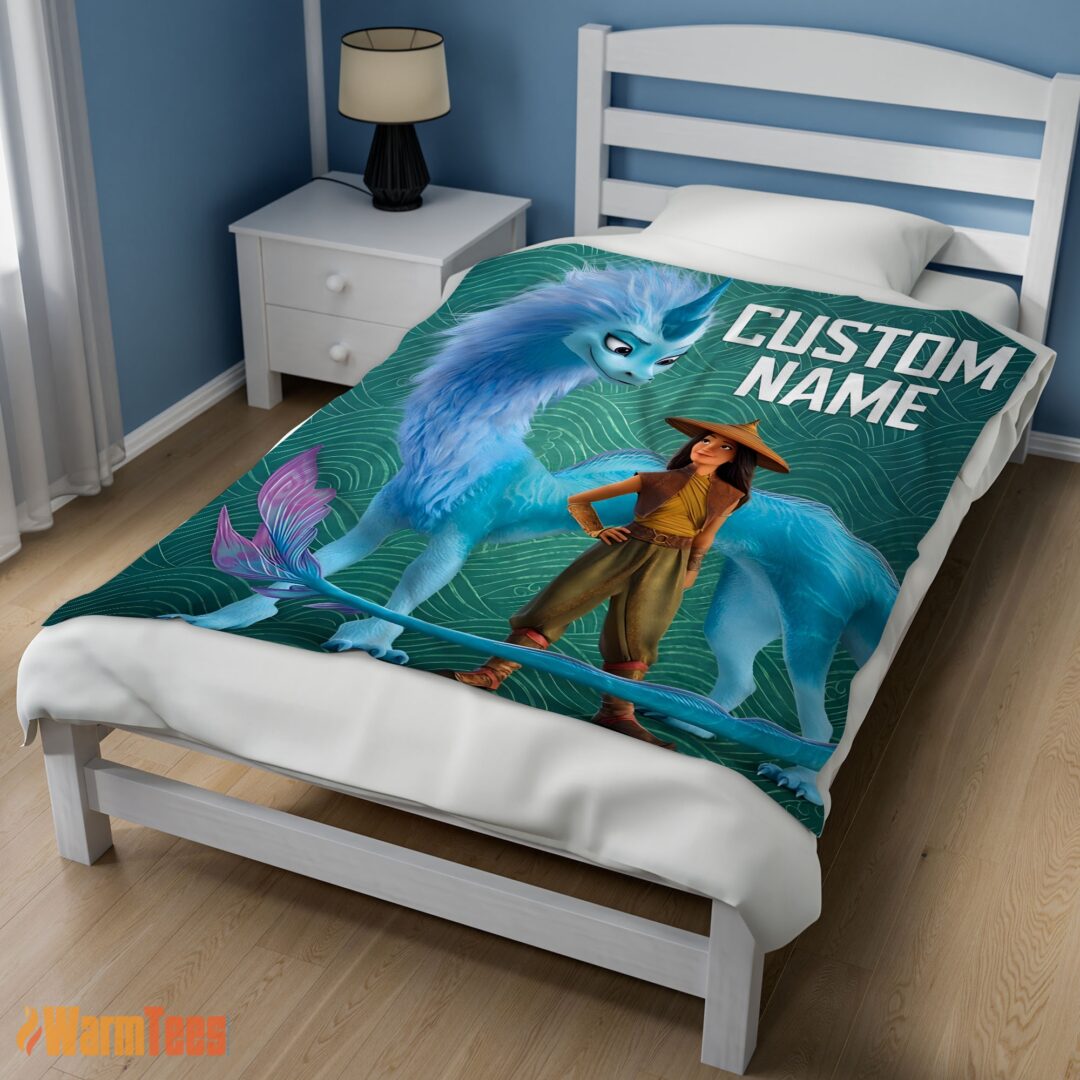 happy-disney-cartoon-retro-raya-and-the-last-dragon-blanket-fleece-customized-blanket-mk-02 Happy Disney Cartoon Retro Raya And The Last Dragon Blanket Fleece Customized Blanket - Image 3