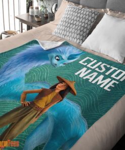 Happy Disney Cartoon Retro Raya And The Last Dragon Blanket Fleece Customized Blanket - Image 2