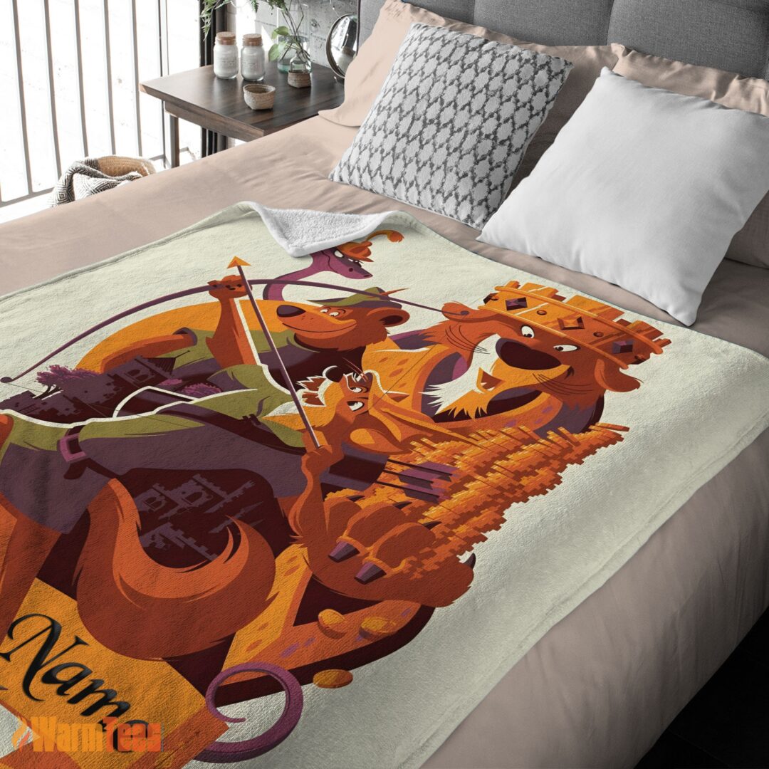 happy-disney-cartoon-robin-hood-blanket-fleece-customized-blanket-mk-03 Happy Disney Cartoon Robin Hood Blanket Fleece Customized Blanket - Image 2
