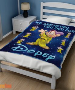 Happy Disney Cartoon Snow White Dopey The Seven Dwarfs Blanket - Image 3