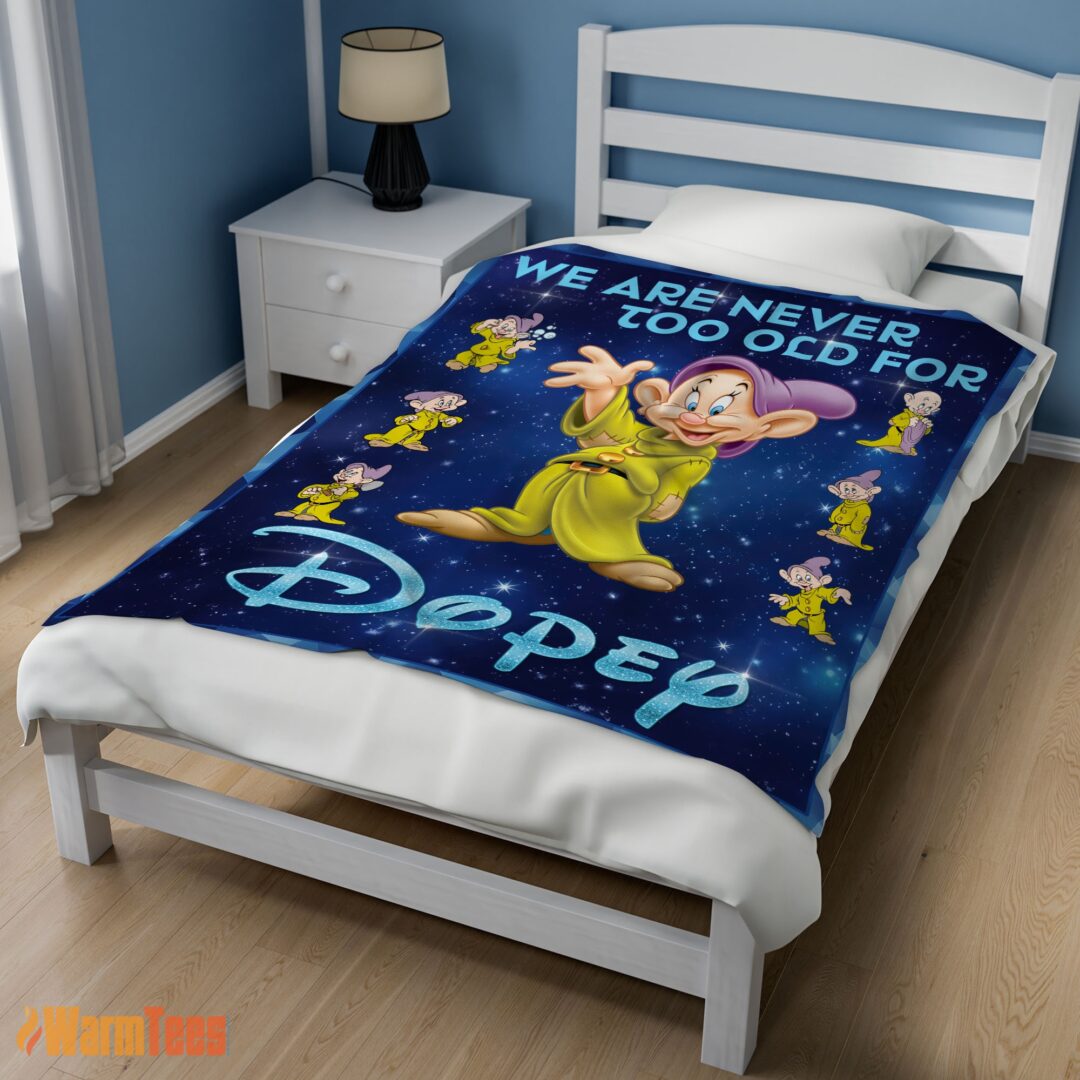 happy-disney-cartoon-snow-white-dopey-the-seven-dwarfs-blanket-mk-02 Happy Disney Cartoon Snow White Dopey The Seven Dwarfs Blanket - Image 3