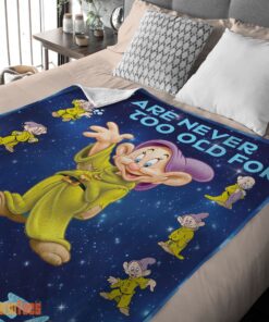 Happy Disney Cartoon Snow White Dopey The Seven Dwarfs Blanket - Image 2