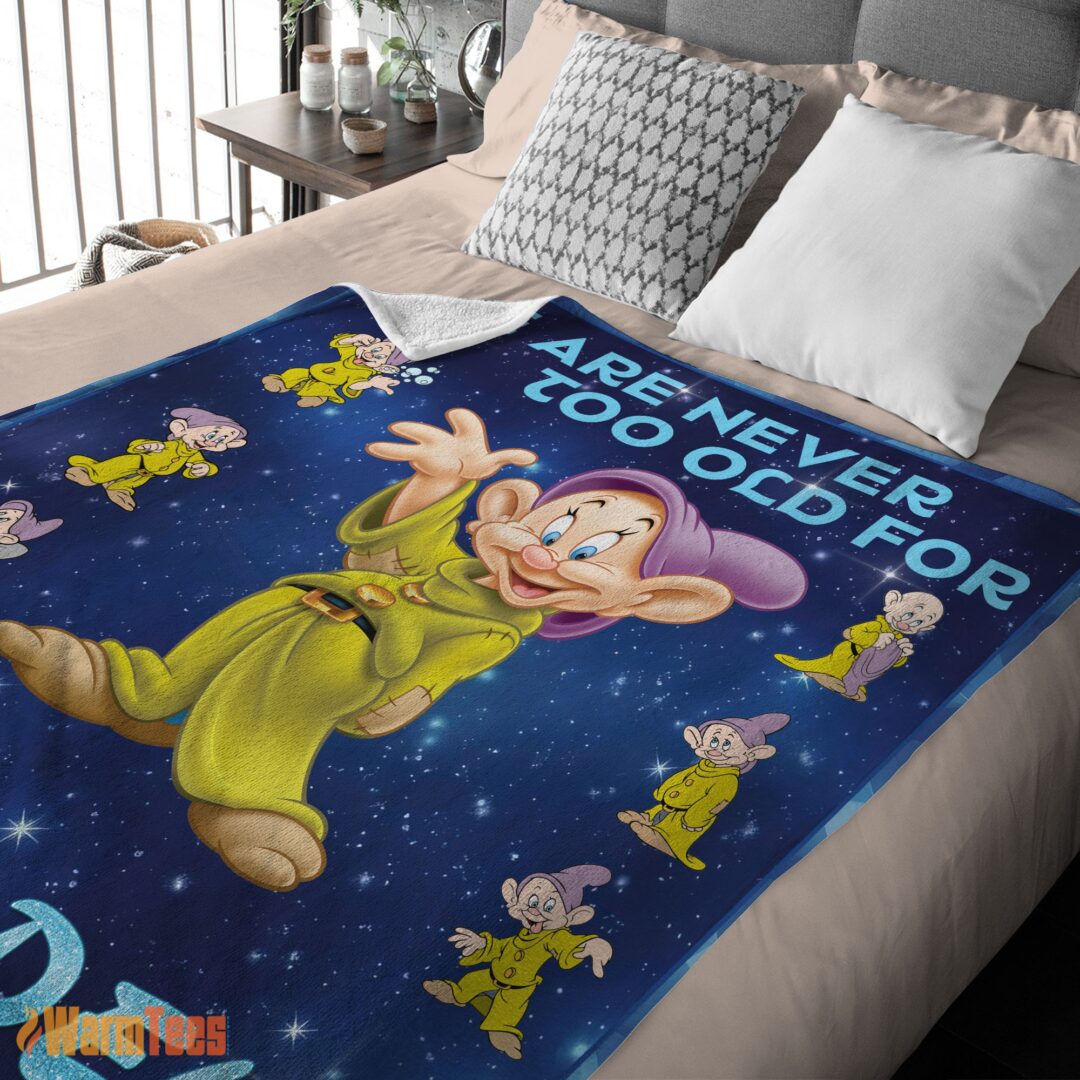 happy-disney-cartoon-snow-white-dopey-the-seven-dwarfs-blanket-mk-03 Happy Disney Cartoon Snow White Dopey The Seven Dwarfs Blanket - Image 2