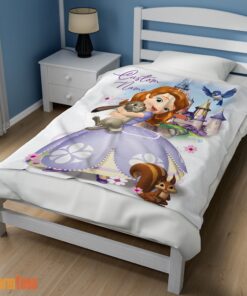 Happy Disney Cartoon Sofia the First Sofia Princess Blanket Fleece Customized Blanket - Image 3