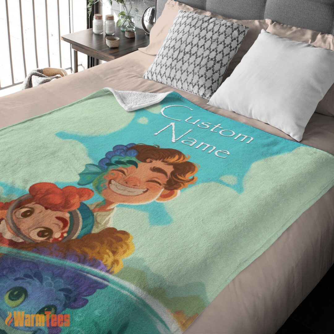 happy-disney-cartoon-summer-of-luca-with-friends-blanket-fleece-customized-blanket-mk-03 Happy Disney Cartoon Summer of Luca With Friends Blanket Fleece Customized Blanket - Image 2