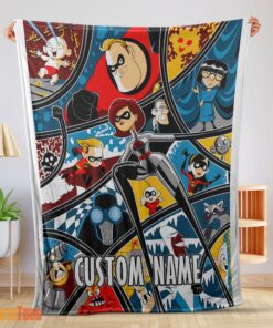 Happy Disney Cartoon The Incredibles Tapestry Blanket Fleece Customized Blanket